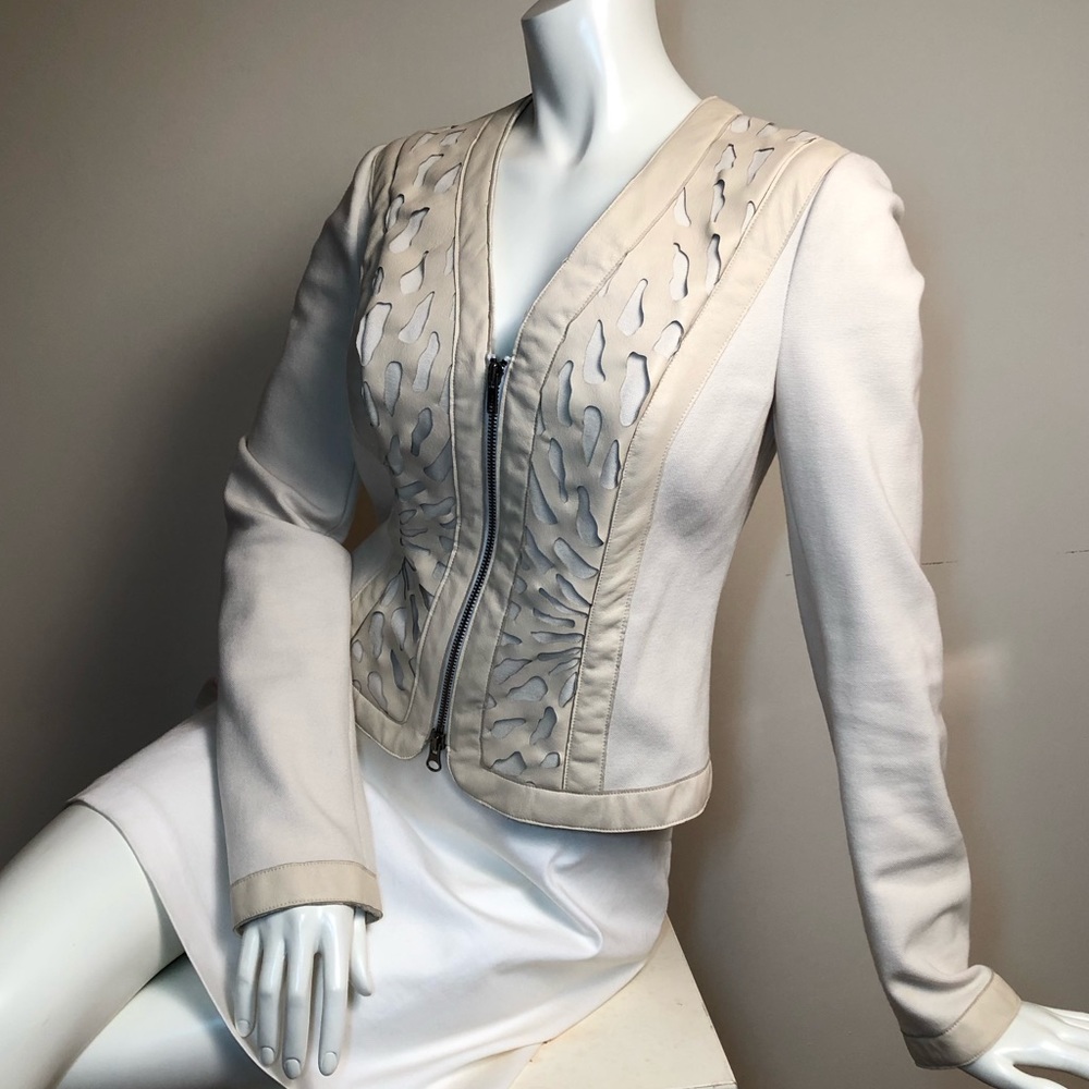 Tracy Reese • Die Cut Princess Seam Moto Jacket